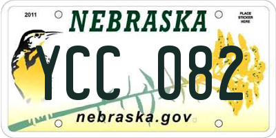 NE license plate YCC082