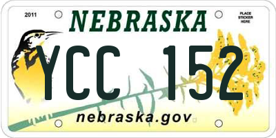 NE license plate YCC152