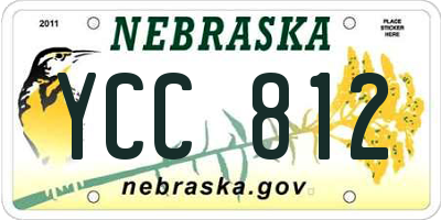 NE license plate YCC812