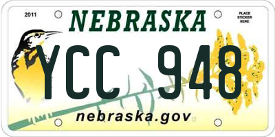 NE license plate YCC948