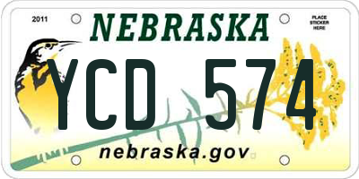 NE license plate YCD574