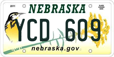 NE license plate YCD609
