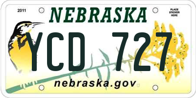 NE license plate YCD727