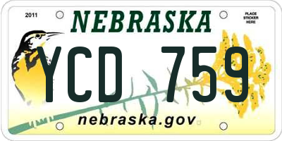 NE license plate YCD759