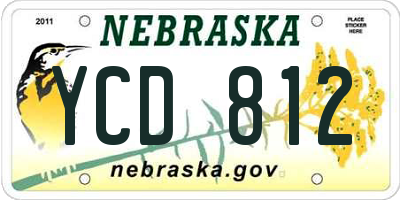 NE license plate YCD812
