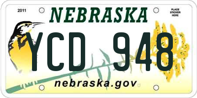 NE license plate YCD948