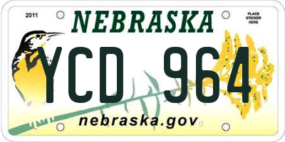 NE license plate YCD964