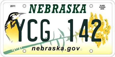 NE license plate YCG142