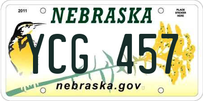 NE license plate YCG457