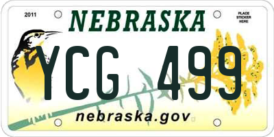 NE license plate YCG499