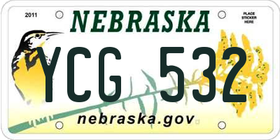 NE license plate YCG532