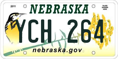 NE license plate YCH264