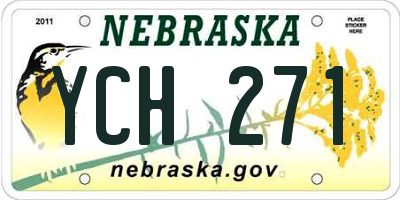 NE license plate YCH271