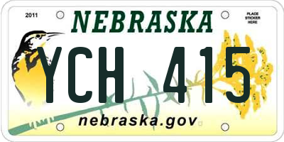 NE license plate YCH415