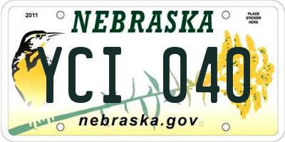 NE license plate YCI040