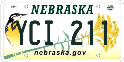 NE license plate YCI211