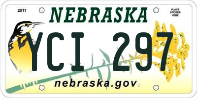 NE license plate YCI297