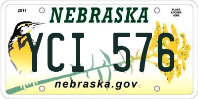 NE license plate YCI576