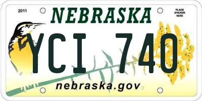 NE license plate YCI740
