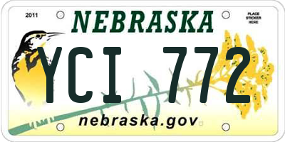 NE license plate YCI772