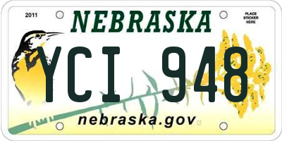 NE license plate YCI948