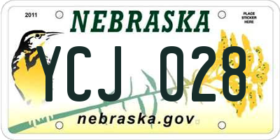 NE license plate YCJ028