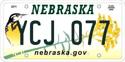 NE license plate YCJ077