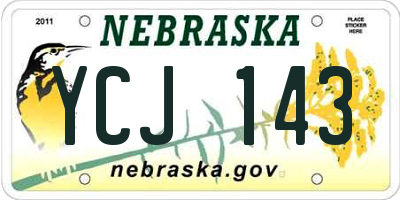 NE license plate YCJ143