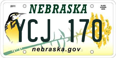 NE license plate YCJ170