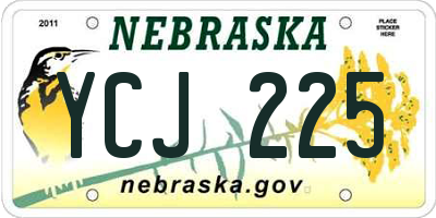 NE license plate YCJ225