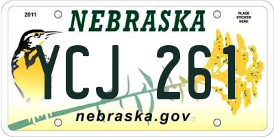 NE license plate YCJ261