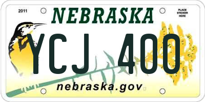 NE license plate YCJ400