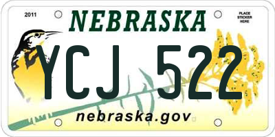 NE license plate YCJ522