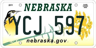 NE license plate YCJ597