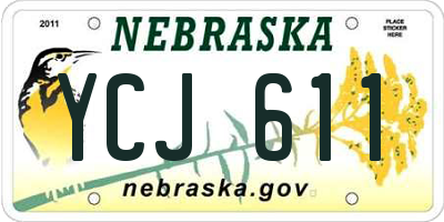 NE license plate YCJ611