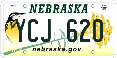 NE license plate YCJ620