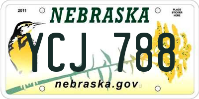 NE license plate YCJ788