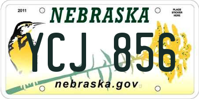 NE license plate YCJ856