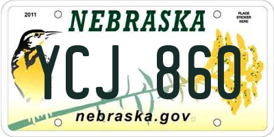 NE license plate YCJ860