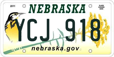 NE license plate YCJ918