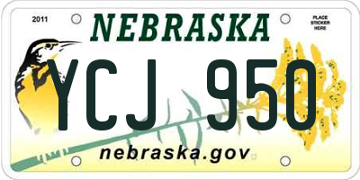 NE license plate YCJ950
