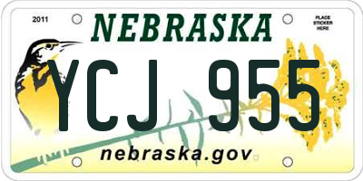 NE license plate YCJ955