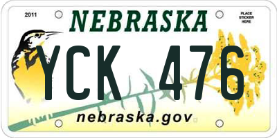 NE license plate YCK476