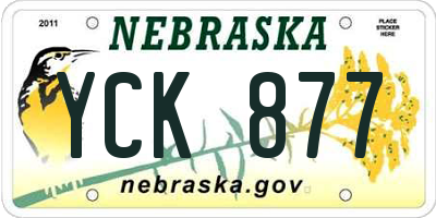 NE license plate YCK877