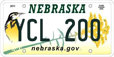 NE license plate YCL200