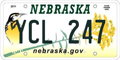 NE license plate YCL247