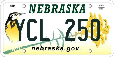 NE license plate YCL250