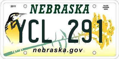 NE license plate YCL291