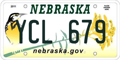 NE license plate YCL679