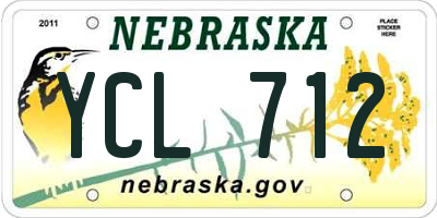 NE license plate YCL712